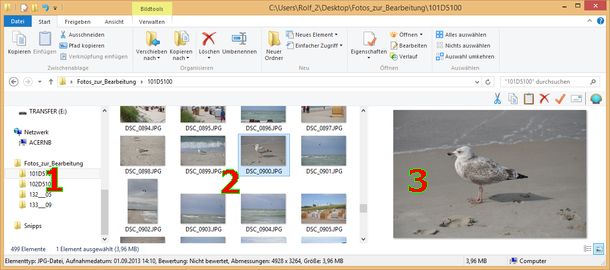 Windows Explorer als "Leuchttisch"