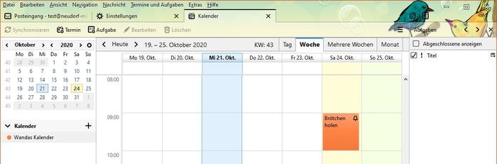 Thunderbird: Termin erstellen
