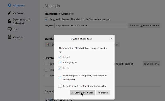 Thunderbird als Newsreader Thunderbird als Newsreader