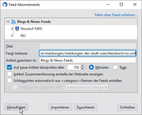 Fee abonnieren Fee abonnieren