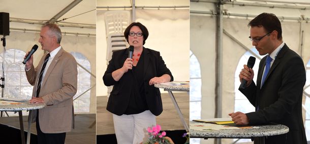 Andreas Weiher, Susanne Simmler, Oliver Habekost (v.l.) Redner Windparkfest 2014