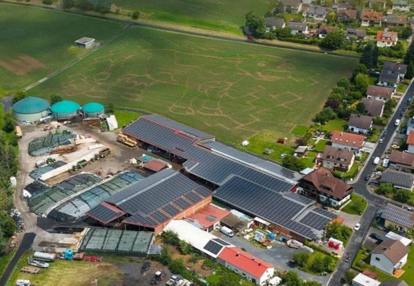 Maislabyrinth von oben