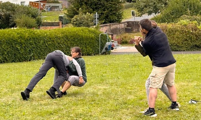 Judo auf der Friedhofswiese