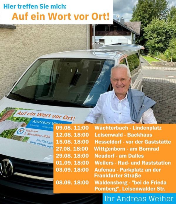 Andreas Weiher - Tour 2025
