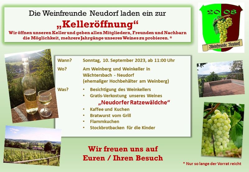 Programm der Kelleröffnung 2023 Kelleröffnung 2023